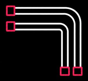 Flagship craftsmanship icon with precision parallel hardline tube bending