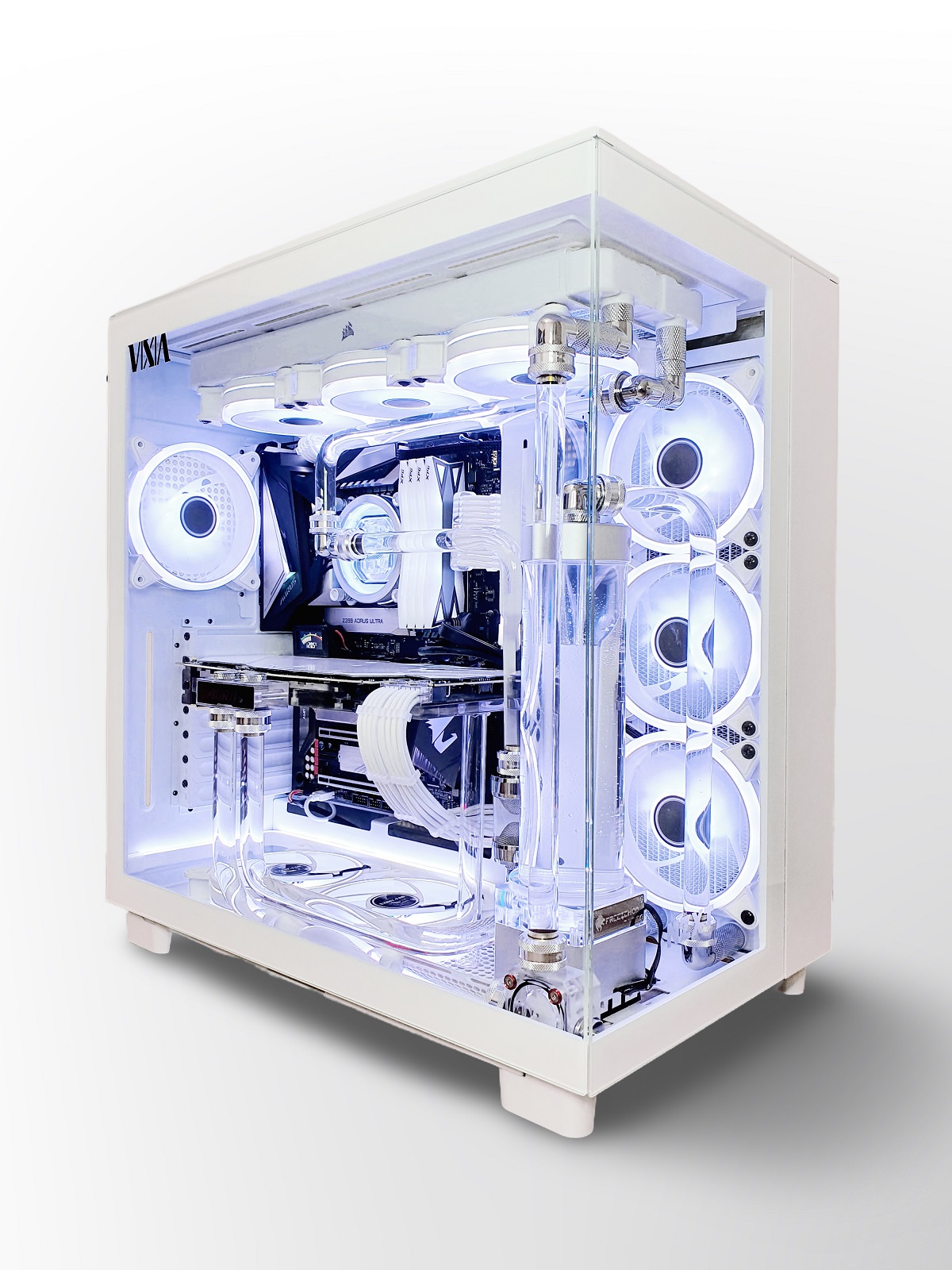 VIXIA PC VX80 NZXT white combined cooling system