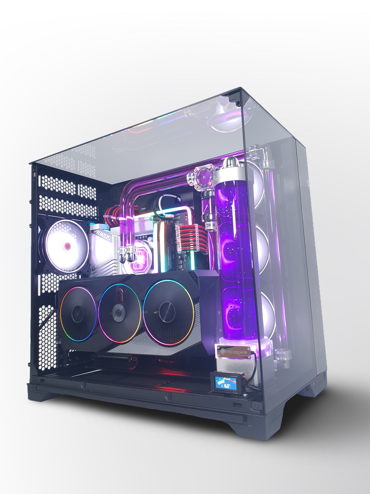 vixia custom watercooled pc lian li vision black aorus