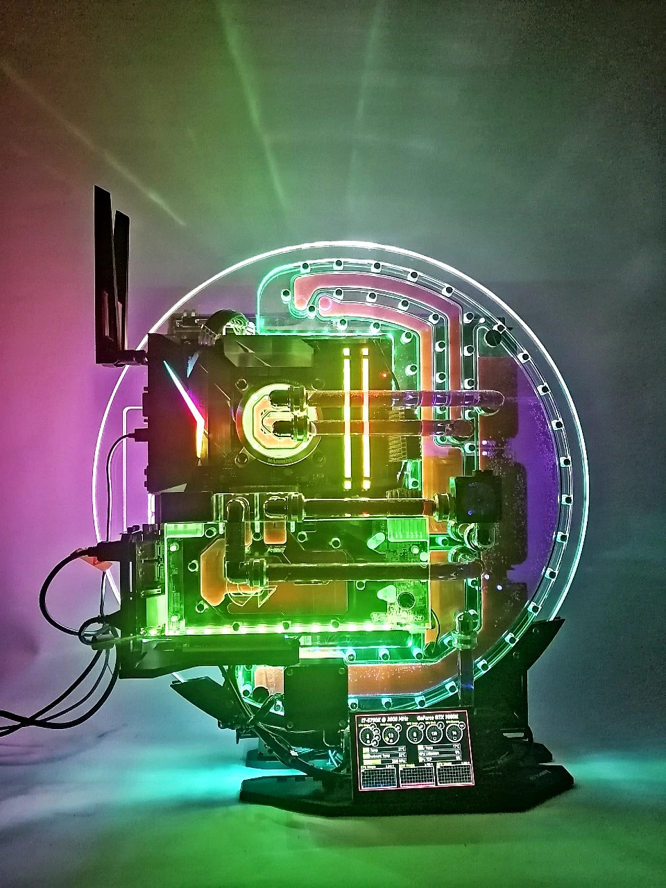 VIXIA VXD-20 black custom watercooled PC with purple coolant