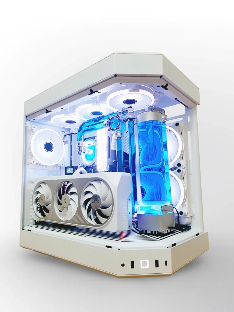 VIXIA VXS-70 White custom watercooled gaming PC in HYTE Y60 chassis