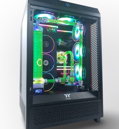 1 vixia custom watercooled pc thermaltake tower 500 black single