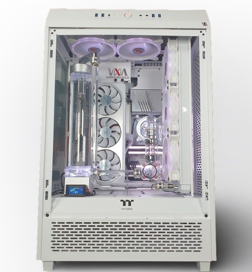 vixia custom watercooling pc thermaltake tower 500 white single main